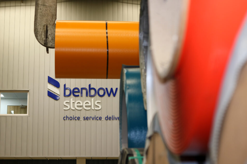 Prepainted steel or colour coated steel stockholder Benbow Steels